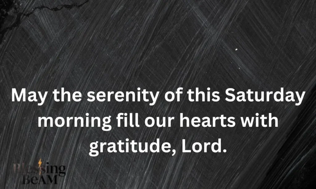 Saturday Morning Prayers